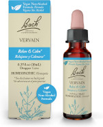 Bach Original Flower Remedies, Vervain For Relaxation And Calm (Non-Alcohol Formula), Natural Homeopathic Flower Essence, Holistic Wellness And Stress Relief, Vegan, 10Ml Dropper