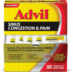 Advil Sinus Congestion And Pain, Sinus Relief Medicine, Pain Reliever And Fever Reducer With Ibuprofen And Phenylephrine Hcl - 50 Coated Tablets Advil Sinus Congestion And Pain, Sinus Relief Medicine, Pain Reliever And Fever Reducer With Ibuprofen And Phenylephrine Hcl - 50 Coated Tablets