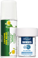 Ebanel Bundle Of Numb25 Lidocaine 5% Topical Numbing Cream 1 Oz, And Pain Relief Roll On Arnica Menthol 3 Oz