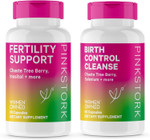 Pink Stork Fertility Supplement For Women + Birth Control Cleanse, Hormone Balance For Women, Vitex, Inositol + Folate + Ashwagandha, 2 Pack Pink Stork Fertility Supplement For Women + Birth Control Cleanse, Hormone Balance For Women, Vitex, Inositol + Folate + Ashwagandha, 2 Pack