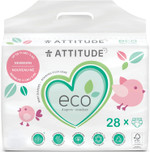 Attitude Disposable Diapers For Sensitive Skin, Non-Toxic, Hypoallergenic, Chlorine-Free, Dye-Free & Lotion-Free Biodegradable Baby Diapers, Plain White (Unprinted), Size 0 (Up To 11 Lbs), 28 Count Attitude Disposable Diapers For Sensitive Skin, Non-Toxic, Hypoallergenic, Chlorine-Free, Dye-Free & Lotion-Free Biodegradable Baby Diapers, Plain White (Unprinted), Size 0 (Up To 11 Lbs), 28 Count