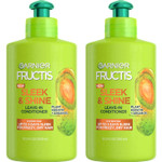 Garnier Fructis Sleek & Shine Leave-In Conditioning Cream For Frizzy, Dry Hair, Plant Keratin + Argan Oil, 10.2 Fl Oz, 2 Count (Packaging May Vary) Garnier Fructis Sleek & Shine Leave-In Conditioning Cream For Frizzy, Dry Hair, Plant Keratin + Argan Oil, 10.2 Fl Oz, 2 Count (Packaging May Vary)