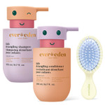Evereden Happy Hair Duo For Kids: Shampoo And Conditioner Set With Bonus Gift Brush Evereden Happy Hair Duo For Kids: Shampoo And Conditioner Set With Bonus Gift Brush