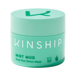 Kinship Mint Mud Deep Pore Detox Mask - Purifying Clay Face Mask With Vitamins + Minerals - Exfoliate, Smooth + Brighten Skin - Balance Oil + Unclog Pores - Vegan Facial For All Skin Types (2 Oz)