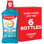 Colgate Total Gum Health Alcohol Free Mouthwash, Antibacterial Formula, Helps Prevent Gingivitis Gum Disease, Clean Mint - 1L, 33.8 Fluid Ounce, 6 Pack Colgate Total Gum Health Alcohol Free Mouthwash, Antibacterial Formula, Helps Prevent Gingivitis Gum Disease, Clean Mint - 1L, 33.8 Fluid Ounce, 6 Pack