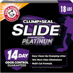 Arm Hammer SLIDE Platinum Multi-Cat Easy Clean-Up Clumping Cat Litter, 14 Days of Odor Control 18 lb Arm Hammer SLIDE Platinum Multi-Cat Easy Clean-Up Clumping Cat Litter, 14 Days of Odor Control 18 lb