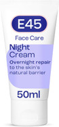 E45 Face Night Cream - Nourishing Night Moisturiser to Restore Skin Barrier  For Sensitive Skin & Eczema Prone Skin - Regenerative & Firming Night Cream - Perfume Free - Dermatologist Approved - 50ml