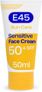 E45 SPF50+ Sensitive Sun Cream for Face with Hyaluronic Acid - UVA and UVB Protection - Fragrance-Free and Dermatologically Tested Sunscreen - Suitable For Dry, Sensitive and Eczema Prone Skin (50ml) E45 SPF50+ Sensitive Sun Cream for Face with Hyaluronic Acid - UVA and UVB Protection - Fragrance-Free and Dermatologically Tested Sunscreen - Suitable For Dry, Sensitive and Eczema Prone Skin (50ml)