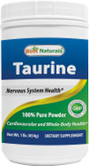 Best Naturals 100% Pure Taurine Powder Free Form - Taurine 1000Mg Per Serving - 1 Lb (454 Gm) (1 Lb (Pack Of 1))