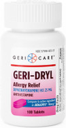 Gericare Geri-Dryl Diphenhydramine Hcl 25Mg, Allergy Relief, 100 Count (Pack Of 1)