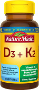 Nature Made Vitamin D3 K2, 5000 Iu (125 Mcg) Vitamin D, Dietary Supplement For Bone, Teeth, Muscle And Immune Health Support, 30 Softgels, 30 Day Supply