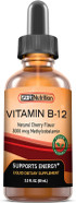 Vitamin B12 Sublingual Liquid Drops - Methylcobalamin, Vit B 12 Supports Energy, Max Absorption, 3000Mcg Per Serving, 60 Servings, Non-Gmo, Vegan Friendly, Manufactured In The Usa