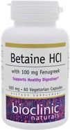 Bioclinic Naturals - Betaine Hcl With Fenugreek 60 Veggie Capsules By Bioclinic Naturals Bioclinic Naturals - Betaine Hcl With Fenugreek 60 Veggie Capsules By Bioclinic Naturals