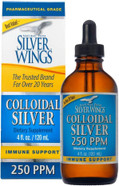 Natural Path Silver Wings Colloidal Silver Liquid - Natural Dietary Supplement For Immune Support - High Strength, Pure Amber Colored Formula - 250Ppm (1250Mcg) - 4Oz Dropper Natural Path Silver Wings Colloidal Silver Liquid - Natural Dietary Supplement For Immune Support - High Strength, Pure Amber Colored Formula - 250Ppm (1250Mcg) - 4Oz Dropper