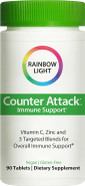 Rainbow Light Counter Attack Immune Support, Dietary Supplement Provides Immune Support, With Vitamin C, Zinc And 3 Targeted Herbal Blends, Vegan And Gluten Free, 90 Count Rainbow Light Counter Attack Immune Support, Dietary Supplement Provides Immune Support, With Vitamin C, Zinc And 3 Targeted Herbal Blends, Vegan And Gluten Free, 90 Count