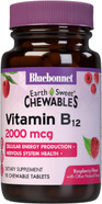 Bluebonnet Nutrition Earth Sweet Vitamin B12 2000 Mcg Chewable Tablets, Soy-Free, Gluten-Free, Kosher Certified, Dairy-Free, Vegan, Raspberry Flavored, 90 Chewable Tablets, 90 Servings Bluebonnet Nutrition Earth Sweet Vitamin B12 2000 Mcg Chewable Tablets, Soy-Free, Gluten-Free, Kosher Certified, Dairy-Free, Vegan, Raspberry Flavored, 90 Chewable Tablets, 90 Servings