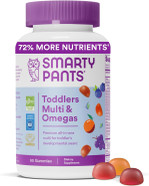 Smartypants Toddler Multivitamin Gummies: Omega 3 Fish Oil (Epa/Dha), Vitamin D3, C, Vitamin B12, B6, Vitamin A, K & Zinc For Immune Support, Gluten Free, Three Fruit Flavors, 90 Count (30 Day Supply) Smartypants Toddler Multivitamin Gummies: Omega 3 Fish Oil (Epa/Dha), Vitamin D3, C, Vitamin B12, B6, Vitamin A, K & Zinc For Immune Support, Gluten Free, Three Fruit Flavors, 90 Count (30 Day Supply)