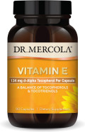 Dr. Mercola Vitamin E, 90 Servings (90 Capsules), 134 Mg Per Capsule, Dietary Supplement, Supports Healthy Skin, Non-Gmo