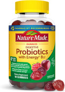 Nature Made Digestive Probiotics And Energy B12 Gummies, Probiotics For Women And Men, 50 Probiotic Gummies, 25 Day Supply