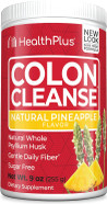 Health Plus Colon Cleanse Digestive Support | Natural Sweetener Without Artificial Flavors | Daily Fiber For Toxin Elimination To Reduce Bloating | Pineapple Flavor | 9 Ounces, 36 Servings Health Plus Colon Cleanse Digestive Support | Natural Sweetener Without Artificial Flavors | Daily Fiber For Toxin Elimination To Reduce Bloating | Pineapple Flavor | 9 Ounces, 36 Servings