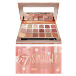 W7 Socialite Pressed Pigment Palette - 18 Pink Nude Colors - Flawless Long-Lasting Glam Makeup