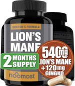 Organic Lions Mane Supplement Capsules 5400Mg, Ginkgo Biloba 120Mg Vegan Lion Mane Mushroom Supplement For Cognitive Function, Mental Clarity, Focus & Memory 2 Months Organic Lions Mane Supplement Capsules 5400Mg, Ginkgo Biloba 120Mg Vegan Lion Mane Mushroom Supplement For Cognitive Function, Mental Clarity, Focus & Memory 2 Months