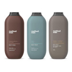 Method Men Body Wash Variety Pack - 3 Scents - Sandalwood + Vetive, Sea + Surf, Cedar + Cypress - 18 Fl Oz Each