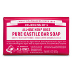 Dr. Bronner'S - Pure-Castile Bar Soap (Rose, 5 Ounce) - Made With Organic Oils, For Face, Body And Hair, Gentle And Moisturizing, Biodegradable, Vegan, Cruelty-Free, Non-Gmo