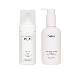 Ouai Anti Frizz Hair Styling Bundle - Includes Anti Frizz Crã£Â¨Me + Air Dry Foam For Frizz Control (2 Count, 6 Oz/ 8 Oz)