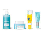 Bliss Skin Bliss Starter Kit: Fab Foaming Exfoliating Cleanser , Drench & Quench Moisturizer, Block Star Daily Mineral Spf 30, Eye Do All Things Brightening Eye Ge