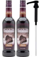 Upouria Mocha Coffee Syrup Flavoring, 100% Vegan, Gluten-Free, Kosher, 750 Ml Bottle (Pack Of 2) With 1 Syrup Pump