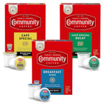 Community Coffee All Day Variety Pack With Decaf 72 Count Coffee Pods, Medium Dark Roast, Compatible With Keurig 2.0 K-Cup Brewers