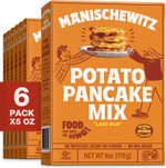 Manischewitz Potato Pancake Mix 6Oz (6 Pack) Gluten Free, No Msg, Traditional Style Potato Latke Mix