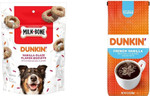 Milk-Bone Bundle Dunkin' Limited Edition Vanilla Glaze Flavor Dog Treats 8 Ounce + Dunkin' French Vanilla Flavored Ground Coffee 12 Ounce Milk-Bone Bundle Dunkin' Limited Edition Vanilla Glaze Flavor Dog Treats 8 Ounce + Dunkin' French Vanilla Flavored Ground Coffee 12 Ounce