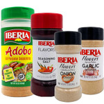 Iberia Garlic Powder, 9.1 Oz + Iberia Onion Powder, 7.5 Ounce + Iberia Seasoning Salt, 12 Oz + Iberia Adobo Without Pepper, 16 Oz Iberia Garlic Powder, 9.1 Oz + Iberia Onion Powder, 7.5 Ounce + Iberia Seasoning Salt, 12 Oz + Iberia Adobo Without Pepper, 16 Oz