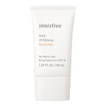 Innisfree Daily UV Defense Broad Spectrum SPF 36 invisible sunscreen: Hydrating, Soothing, No white-cast, TSA Friendly