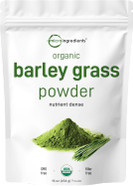 Micro Ingredients Organic Barley Grass Juice Powder, 10 Ounce, Cold Pressed, Us Grown, Rich In Immune Vitamin, Fibers, Minerals, Antioxidants And Protein, Support Immune System And Digestion, Vegan