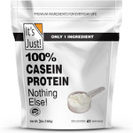 It'S Just! - 100% Casein Protein Powder, Made In Usa, One Ingredient, Slow Burning, Time Release, 6.9G Bcaas, 1G Carb, Non-Gmo (Unflavored, 3Lbs/48Oz)