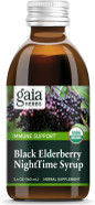 Gaia Herbs Black Elderberry, Nighttime Syrup - Immune Support Supplement - With Organic Black Elderberries, California Poppy & Lemon Balm For Restful Sleep & Immune Defense - 5.4 Fl Oz (32-Day Supply)