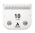 Andis  64315, Ceramic Edge Detachable Pet Clipper Blade  Carbon-Infused Steel With Sharp Cutting Tech, Runs Cooler & Stays Sharper, Resists Rust & Heat, Size-10 - Fits Ag, Agc & Bdc Series, Chrome