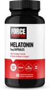 Force Factor Melatonin 5Mg, Drug-Free Supplement, Vegan, Non-Gmo, 60 Vegetable Capsules Force Factor Melatonin 5Mg, Drug-Free Supplement, Vegan, Non-Gmo, 60 Vegetable Capsules