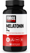 Force Factor Melatonin 3Mg, Drug-Free Supplement, Vegan, Non-Gmo, 60 Vegetable Capsules