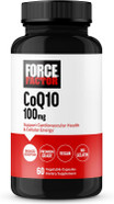 Force Factor Coq10 100Mg, Coenzyme Q10 Heart Health Supplement With Enhanced Absorption, Premium Grade Coq 10, Vegan, Dairy Free, Gluten Free, And Non-Gmo, 60 Vegetable Capsules