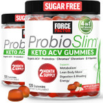 Force Factor Probioslim Apple Cider Vinegar Gummies With Organic Lactospore Probiotics And Prebiotics To Support Digestion, Metabolism, And Immune Health, 60 Gummies