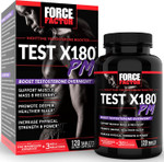 Force Factor Test X180 Pm Testosterone Booster For Men, Overnight Testosterone Supplement To Build Muscle, Increase Strength, And Promote Deeper, Healthier Sleep And Recovery, 120 Tablets