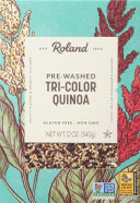 Roland Foods Organic Tri-Color Quinoa, Pre-Washed, All Natural, Gluten Free, 12-Ounce