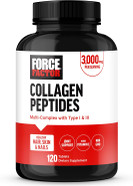 Force Factor Collagen Peptides, Collagen For Women And Men Made With Hydrolyzed Bovine Collagen Type 1 & 3 For Healthy Hair, Skin, Nails, & Joints, Premium Quality, Non-Gmo, 120 Collagen Pills