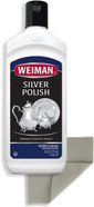 Weiman Silver Cleaner And Polish - 8 Ounce With Polishing Cloth - Ammonia Free - Polish Silver Jewelry Sterling Silver Antique Silver Gold Brass Copper And Aluminum