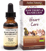 Amber Naturalz Hawthorn And Dandelion Herbal Supplement For Dogs, Cats, Birds, Guinea Pigs, And Rabbits | Pet Herbal Supplement For Heart Care | 1 Fluid Ounce Glass Bottle | Manufactured In The Usa
