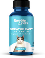 Bestlife4Pets Cat Cold & Respiratory Infection Remedy - Breathe Easy Natural Relief For Your Feline'S Runny Nose, Sneezing, Coughing, Nasal Congestion, And Asthma - 400 Odorless, Tasteless Pills Bestlife4Pets Cat Cold & Respiratory Infection Remedy - Breathe Easy Natural Relief For Your Feline'S Runny Nose, Sneezing, Coughing, Nasal Congestion, And Asthma - 400 Odorless, Tasteless Pills